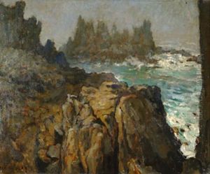 Pointe Du Creac'h Ouessant by Louis Marie Desire-Lucas