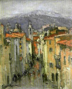 La Rue Rosetti A Nice by Louis Marie Desire-Lucas
