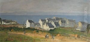 Moisson A Treboul Devant La Baie Moisson A Treboul Devant La Baie