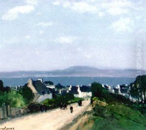 Vue De Douarnenez by Louis Marie Desire-Lucas