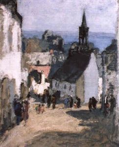 Douarnenez - La Chapelle by Louis Marie Desire-Lucas