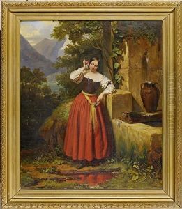 Jeune Femme A La Fontaine