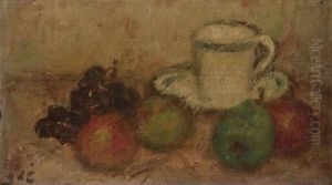 Still Life With Fruits And Cup by Georges d'Espagnat