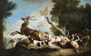 The Stag Hunting by Alexandre-Francois Desportes