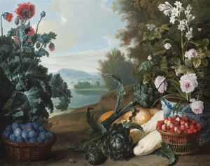 Fruits, Fleurs Et Legumes Dans Un Paysage Fruits, Fleurs Et Legumes Dans Un Paysage