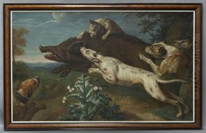 Dogs Hunting by Alexandre-Francois Desportes