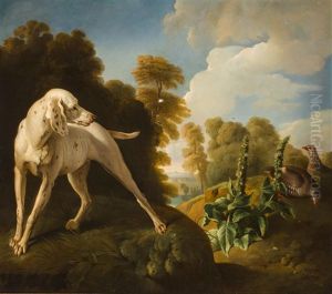 Hound And Fowl In A Landscape