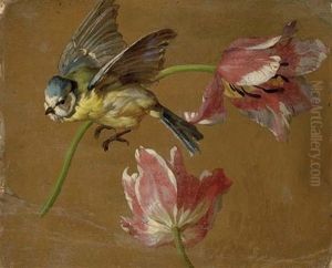 Two Tulips And A Bluebird (study) Two Tulips And A Bluebird (study)
