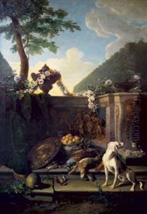 Nature Morte De Gibier, Pieces D'orfevrerie Et Bas-reliefs