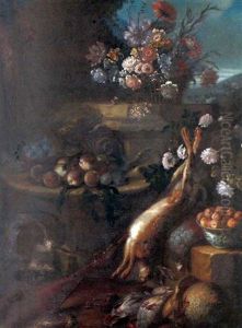 Paysage Au Gibier Et Aux Fleurs Paysage Au Gibier Et Aux Fleurs