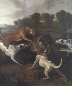 La Chasse Au Loup by Alexandre-Francois Desportes