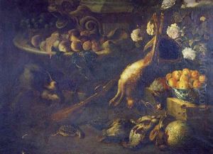 Nature Morte Aux Coupes De Fruits Et Au Trophee De Chasse by Alexandre-Francois Desportes