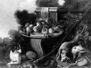 Nature Morte Au Trophee De Chasse Et Au Chien by Alexandre-Francois Desportes