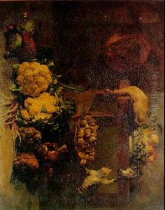 Nature Morte Au Gibier Et Legumes Avec Un Chat Attrapant Un Pigeon Nature Morte Au Gibier Et Legumes Avec Un Chat Attrapant Un Pigeon