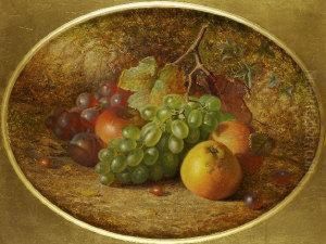 Still Life With Fruit On A Mossy Bank