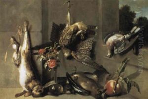 Still Life Of Fowl In A Larder Corner