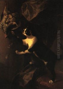Le Chat Jouant Avec La Perdrix by Alexandre-Francois Desportes