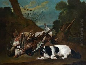 Epagneul Gardant Un Trophee De Chasse