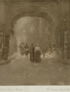 Street Scene, Rouensilver