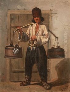 Russischer Kwas-verkaufer by Emile Francois Dessain