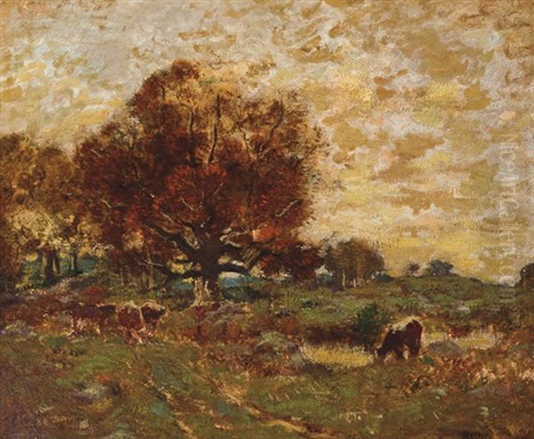 Cattle In An Autumn Landscape - view 1