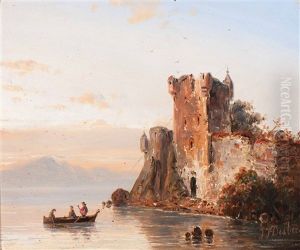 Return To The Keep At Dusk by Johannes Joseph Destree