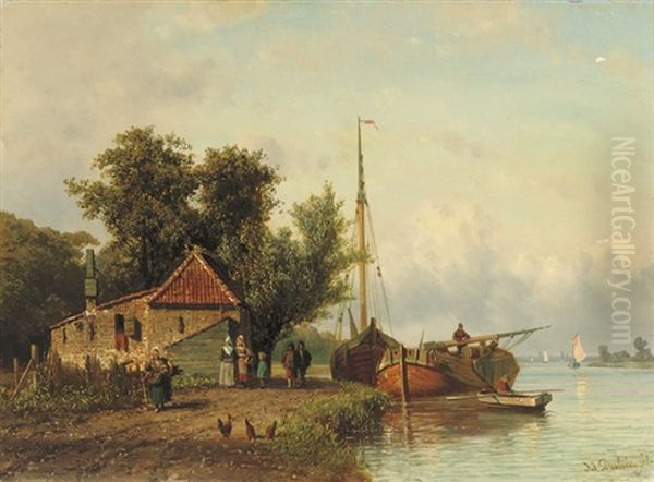 Daily Activities Along A River - view 1