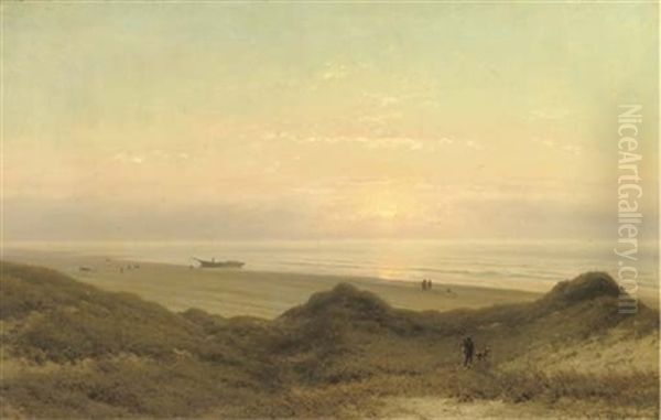 On The Beach At Sunset - view 1