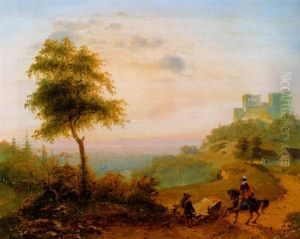 Ansicht Ort Und Burg Eberstein Bei Baden Baden