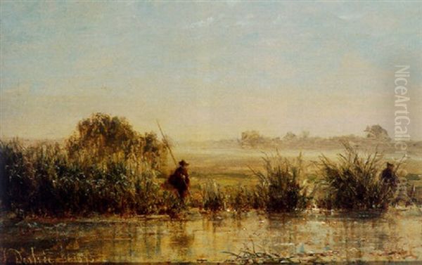Anglers In A Polder Landscape - view 1