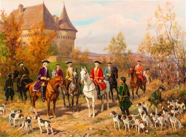 Le Depart Pour La Chasse A Courre, 1920 - view 1