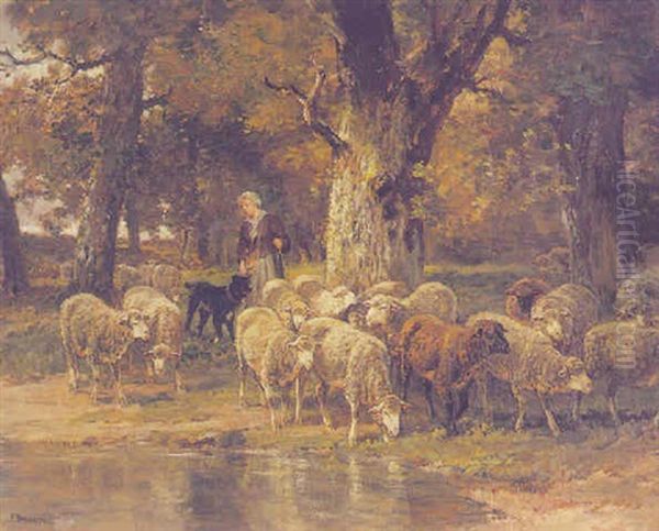 A Pastoral Landscape With Shepherdess And Her Flock - view 1