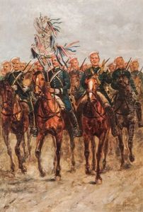 French Cavalry On Parade by Edouard Jean Baptiste Detaille