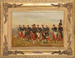 Musique Du 20e Regiment D'infanterie Au Repos by Edouard Jean Baptiste Detaille