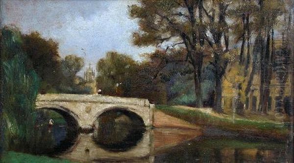 A View Ofthe River Cam With Clare Bridge - view 1