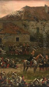 Grenadiers De La Garde Imperiale Au Repos (fragment Du Panorama De Rezonville) by Edouard Jean Baptiste Detaille