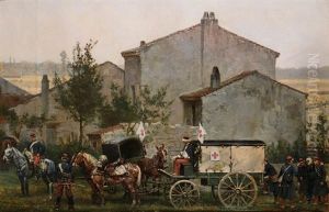 Le General Bourbaki, Commandant La Garde Imperiale, A Cheval, Kepi A La Main (fragment Du Panorama De Rezonville) by Edouard Jean Baptiste Detaille