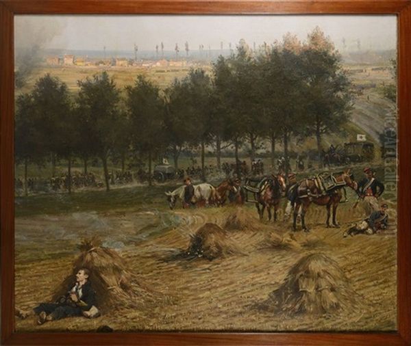 Ambulance, Blesses Et Soldats Au Repos (fragment Du Panorama De Rezonville) - view 1