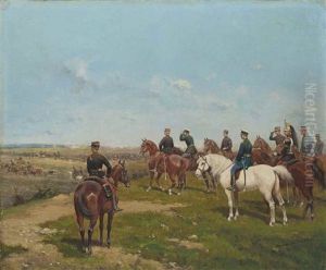 Le General Mac Mahon (1808-1893) Observant Un Exercice Militaire by Edouard Jean Baptiste Detaille
