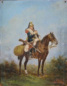 A Soldier On Horseback by Edouard Jean Baptiste Detaille