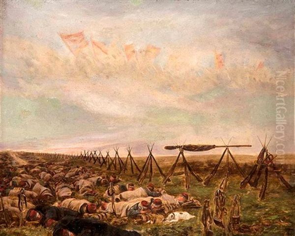 Soldats Endormis Sur Un Champs De Bataille - view 1
