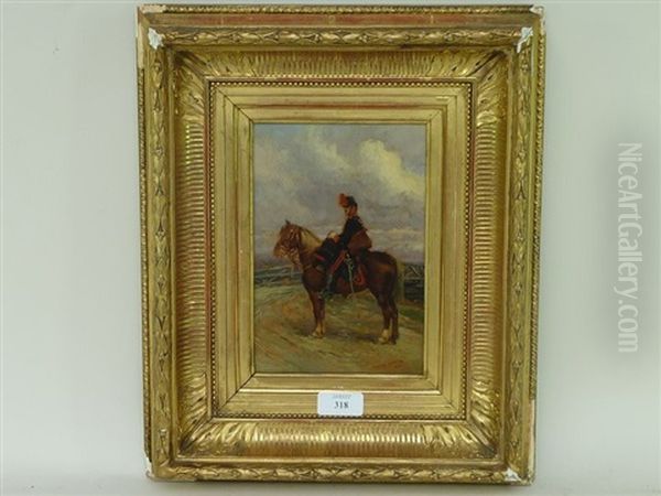 Portrait D'un Militaire A Cheval - view 1