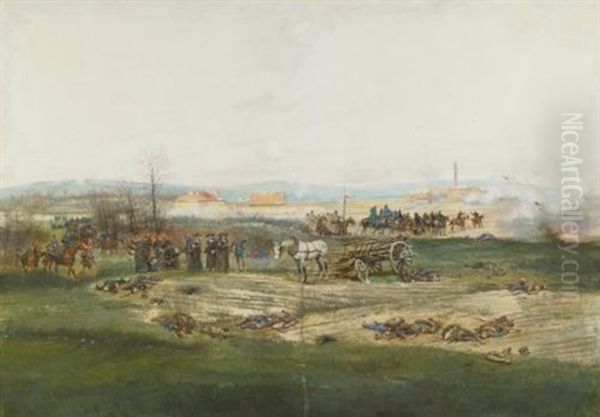 La Battaille De Champigny (study For The Panorama Of The Battle Of Champigny) - view 1
