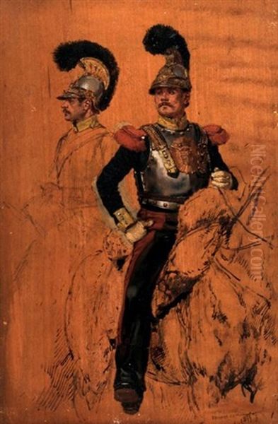Deux Cuirassiers (study) - view 1