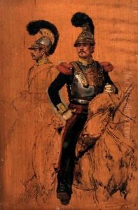 Deux Cuirassiers (study) by Edouard Jean Baptiste Detaille