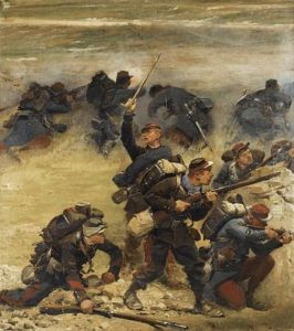 Mobiles Et Lignards Au Feu by Edouard Jean Baptiste Detaille