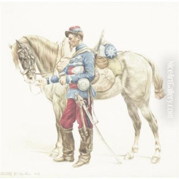 Officer And His Horse - view 1