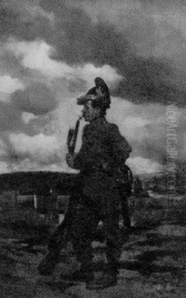 Soldier Smoking A Pipe - view 1