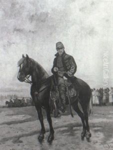 Soldier On His Steed In The Field by Edouard Jean Baptiste Detaille