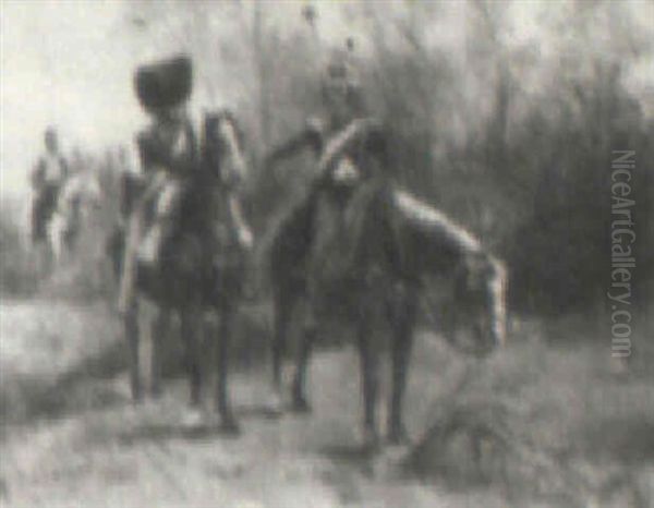 Soldiers On Horseback - view 1